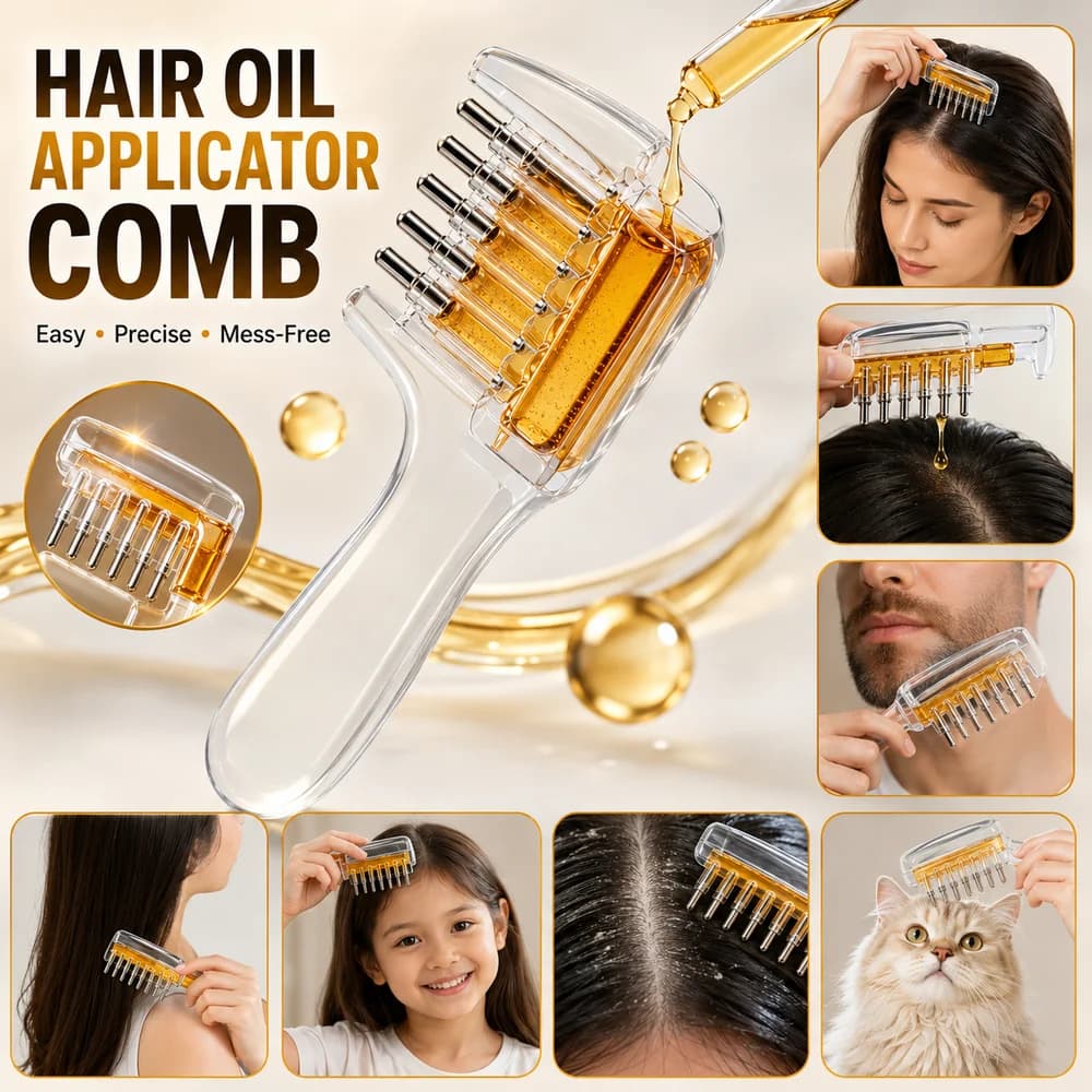 Hair Oil Applicator - Scalp Oil Applicator Comb