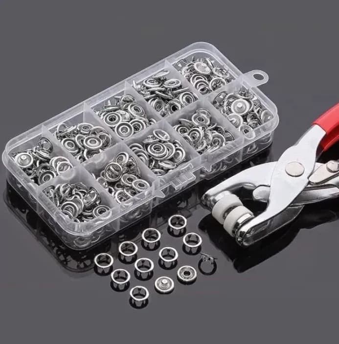 Snap Button Clipper For Clothes with Free 100 pcs Button