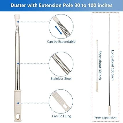 Ceiling Fan Cleaning Long Handle Flexible Mop