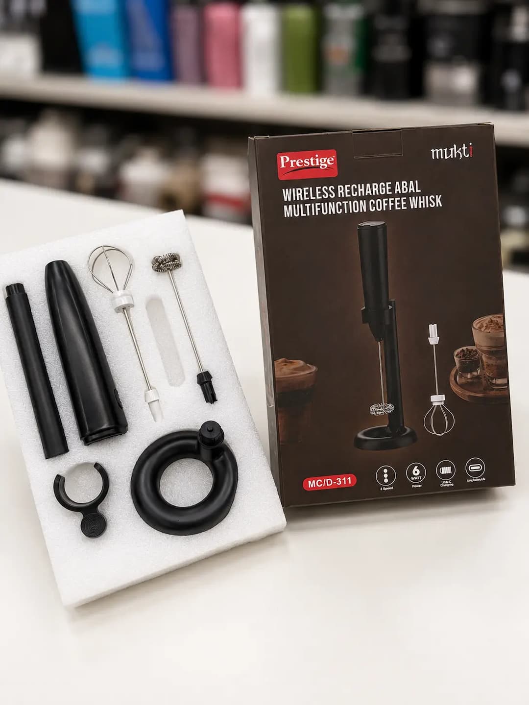 Prestige 2-in-1 Rechargeable Coffee Whisk