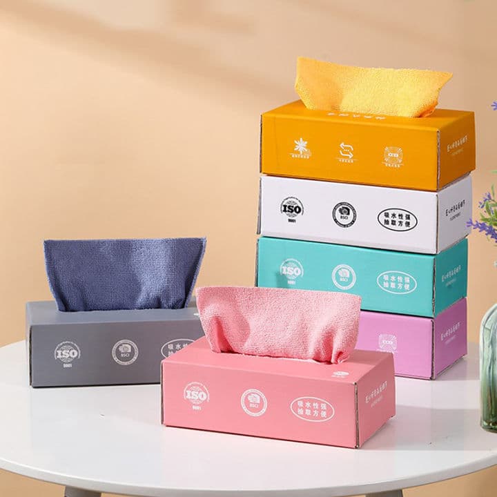 20Pcs Microfiber Cleaning Cloth Box