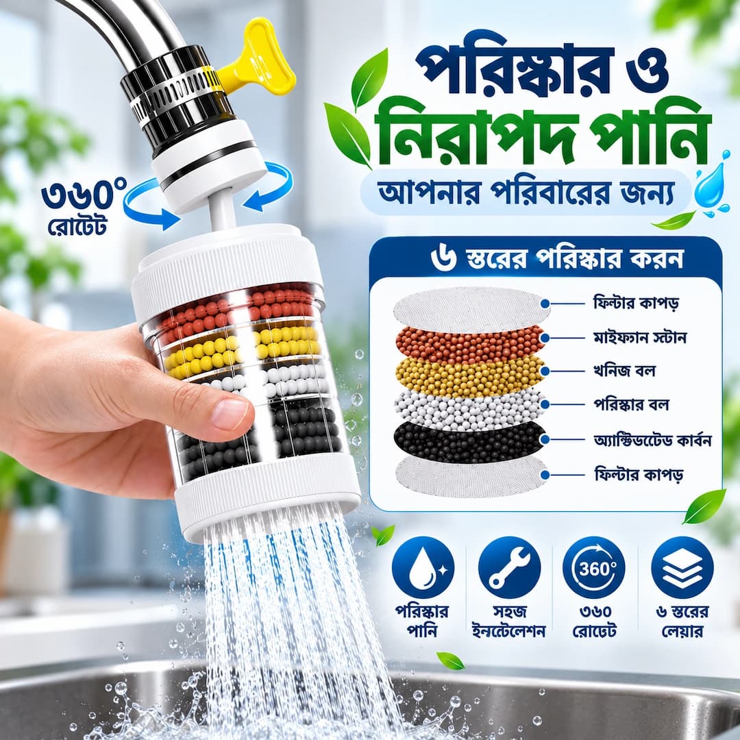 6-layers Purifier Tap Filter Water Cleaning Filters