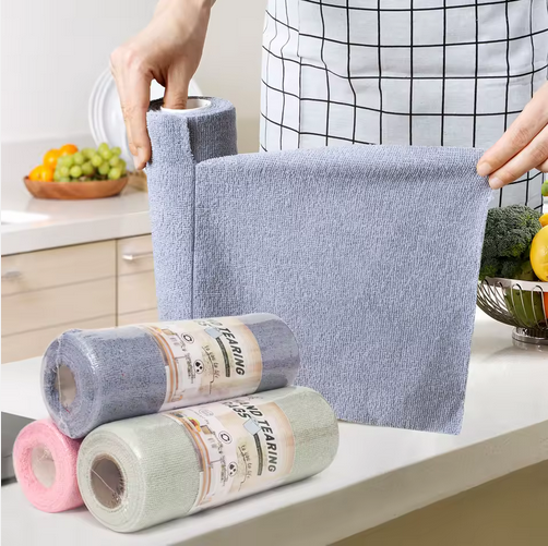 20Pcs Microfiber Cleaning Cloth Roll