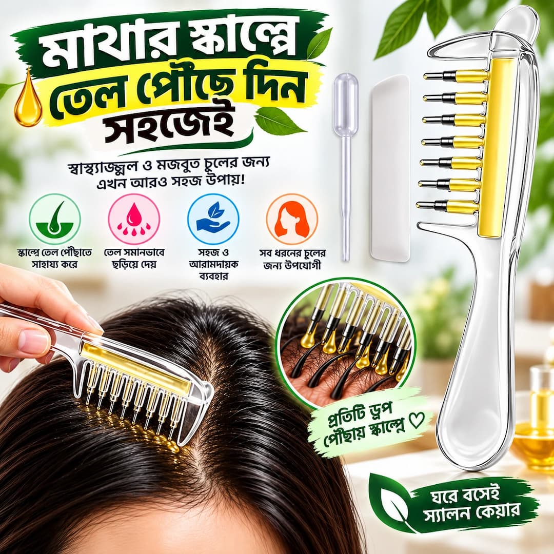Hair Oil Applicator - Scalp Oil Applicator Comb