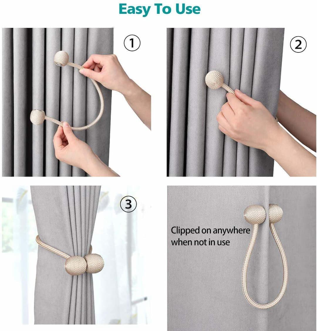 2Pcs Magnet Curtains Buckles